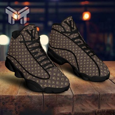 Louis Vuitton Monogram Black Air Jordan 13 Sneakers Shoes