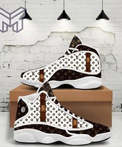 Louis Vuitton Monogram Brown White LV Air Jordan 13 Sneakers Shoes