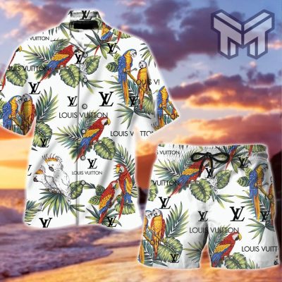 Louis Vuitton Parrot Hawaii Set Luxury Brand Hawaiian Shirt And Shorts