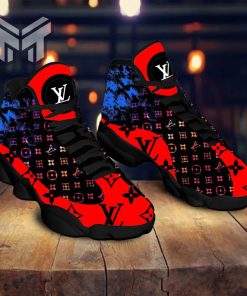 Louis Vuitton Red Black Air Jordan 13 Sneakers Shoes