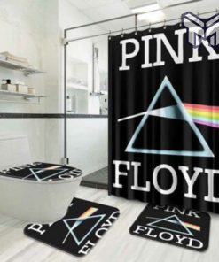 Pink Floyd Music Bathroom Sets, Shower Curtain Sets.Gift Idea For Fans