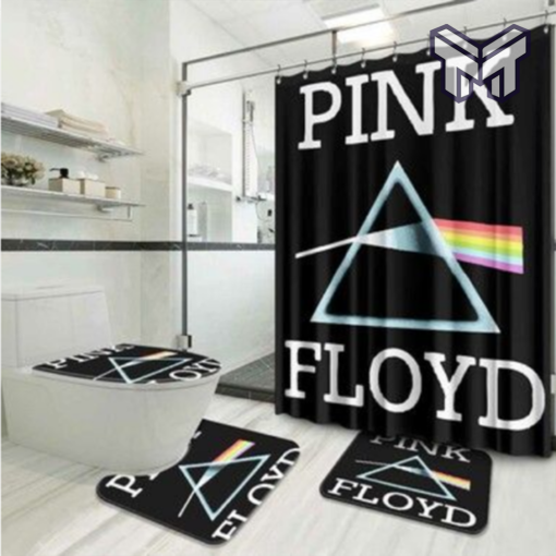 Pink Floyd Music Bathroom Sets, Shower Curtain Sets.Gift Idea For Fans