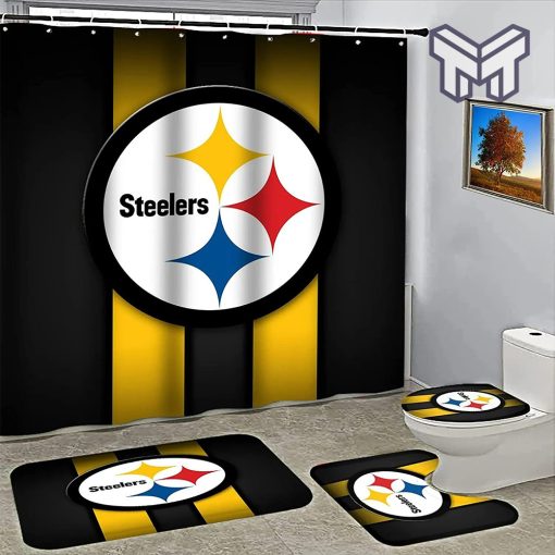 Pittsburgh Steelers Sport Bathroom set Shower Curtain Set