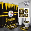 Pittsburgh Steelers Sport Bathroom set, Shower Curtain Set Type 01