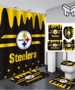 Pittsburgh Steelers Sport Bathroom set, Shower Curtain Set Type 01