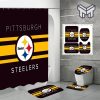 Pittsburgh Steelers Sport Bathroom set, Shower Curtain Set Type 04