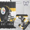 Pittsburgh Steelers Sport Bathroom set, Shower Curtain Set Type 06