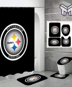 Pittsburgh Steelers Sport Bathroom set, Shower Curtain Set Type 08