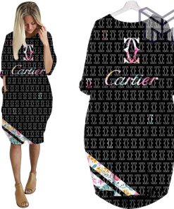 Cartier black batwing pocket dress luxury brand clothing clothes outfit for women hot 2023