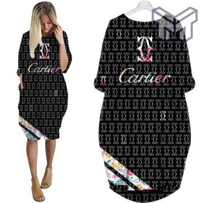 Cartier black batwing pocket dress luxury brand clothing clothes outfit for women hot 2023