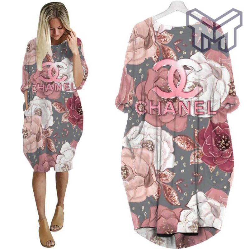 Chanel flower batwing pocket dress luxury brand clothing clothes outfit for women hot 2023