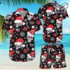 Christmas Skull Hawaiian Shirt - Christmas Skulls With Candy Canes Hawaiian Shirt And Shorts