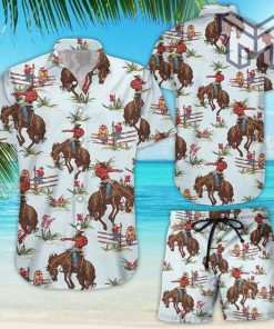 Cowboy Hawaiian Shirt Awesome Cowboy Ridding Horse Hawaii Shirt Summer Gift For Men