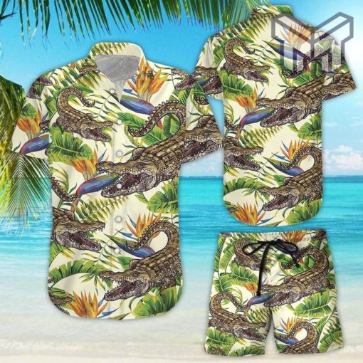 Crocodile Hawaiian Shirt Crocodile Banana Palm Hawaii Shirt Gift For Crocodile Lover