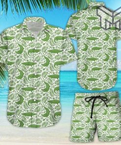 Crocodile Hawaiian Shirt Green Crocodile Pattern All Over Print Hawaii Shirt Gifts For Animal Lovers