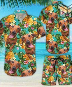 Dachshund Hawaiian Shirt Tropical Pineapple Dachshund Hawaii Shirt Gift For Dachshund Lover