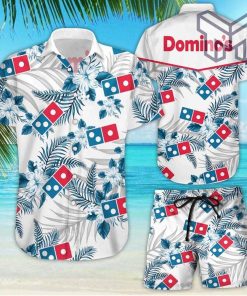 Domino's Tropical Flower Aloha Hawaiian Shirts and short, Summer hawaiian day 3d Hawaii shirt