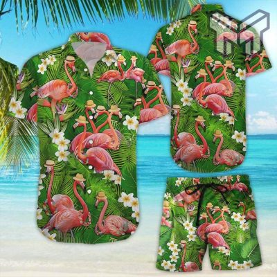 Flamingo Hawaiian Shirt Stand Tall And Be Fabulous Tropical Flamingo Hawaii Shirt Beach Themed Gift