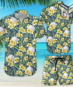 Floral Hawaii Shirt Golf Frangipani Tropical Hawaii Shirt Special Gift For Golf Lovers