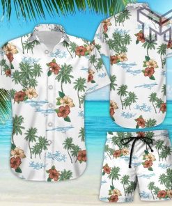 Flower Hawaiian Shirt Tropical Hibiscus Flower Beach Pattern Hawaii Shirt Gifts For Beach Lovers