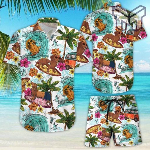 Funny Dachshund Shirts Funny Dachshund Wearing Glasses Hawaii Shirt Dachshund Gift