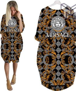 Gianni versace black batwing pocket dress luxury brand clothing clothes outfit for women hot 2023 Type01