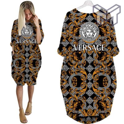 Gianni versace black batwing pocket dress luxury brand clothing clothes outfit for women hot 2023 Type01