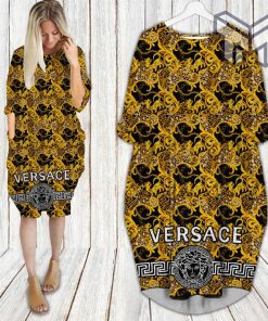 Gianni versace gold batwing pocket dress luxury brand clothing clothes outfit for women hot 2023