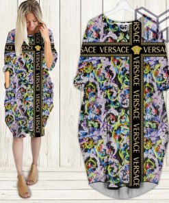 Gianni versace multicolor batwing pocket dress luxury brand clothing clothes outfit for women hot 2023 Type01