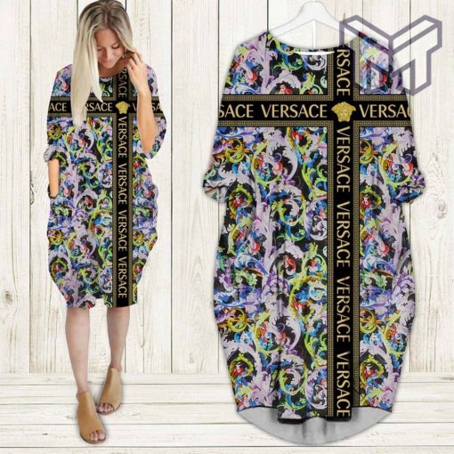 Gianni versace multicolor batwing pocket dress luxury brand clothing clothes outfit for women hot 2023 Type01