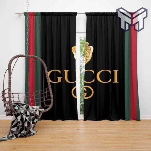 Gucci Black Fashion Luxury Brand Premium Window Curtain waterproof with sun block,curtain waterproof with sun block