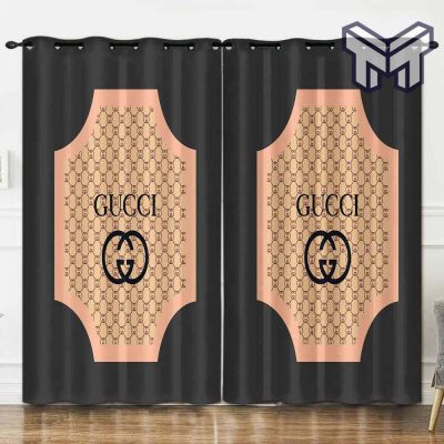 Gucci Grey Luxury Brand Logo Premium Window Curtain waterproof with sun block,curtain waterproof with sun block