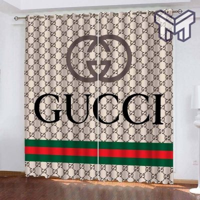 Gucci New Fashion Luxury Brand Window Curtain For Living Room, Luxury Curtain Bedroom For Home Decoration