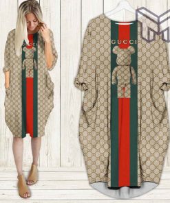 Gucci bearbrick batwing pocket dress luxury brand clothing clothes outfit for women hot 2023 Type01