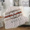 Gucci bee logo fashion luxury brand fleece blanket comfortable blanket