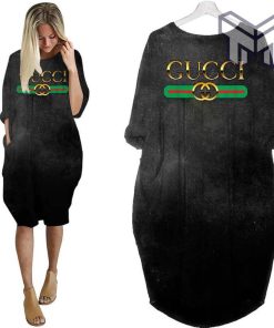 Gucci black batwing pocket dress luxury brand clothing clothes outfit for women hot 2023 Type01