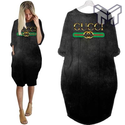 Gucci black batwing pocket dress luxury brand clothing clothes outfit for women hot 2023 Type01