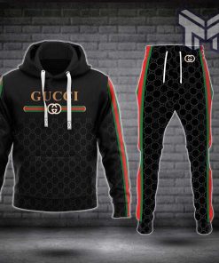 Gucci black hoodie sweatpants pants hot 2023 luxury brand clothing clothes outfit for men type01
