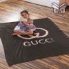 Gucci black luxury brand new logo premium blanket fleece thin blanket to keep warm