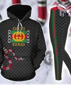 Gucci black snake hoodie leggings luxury brand clothing clothes outfit for women hot 2023