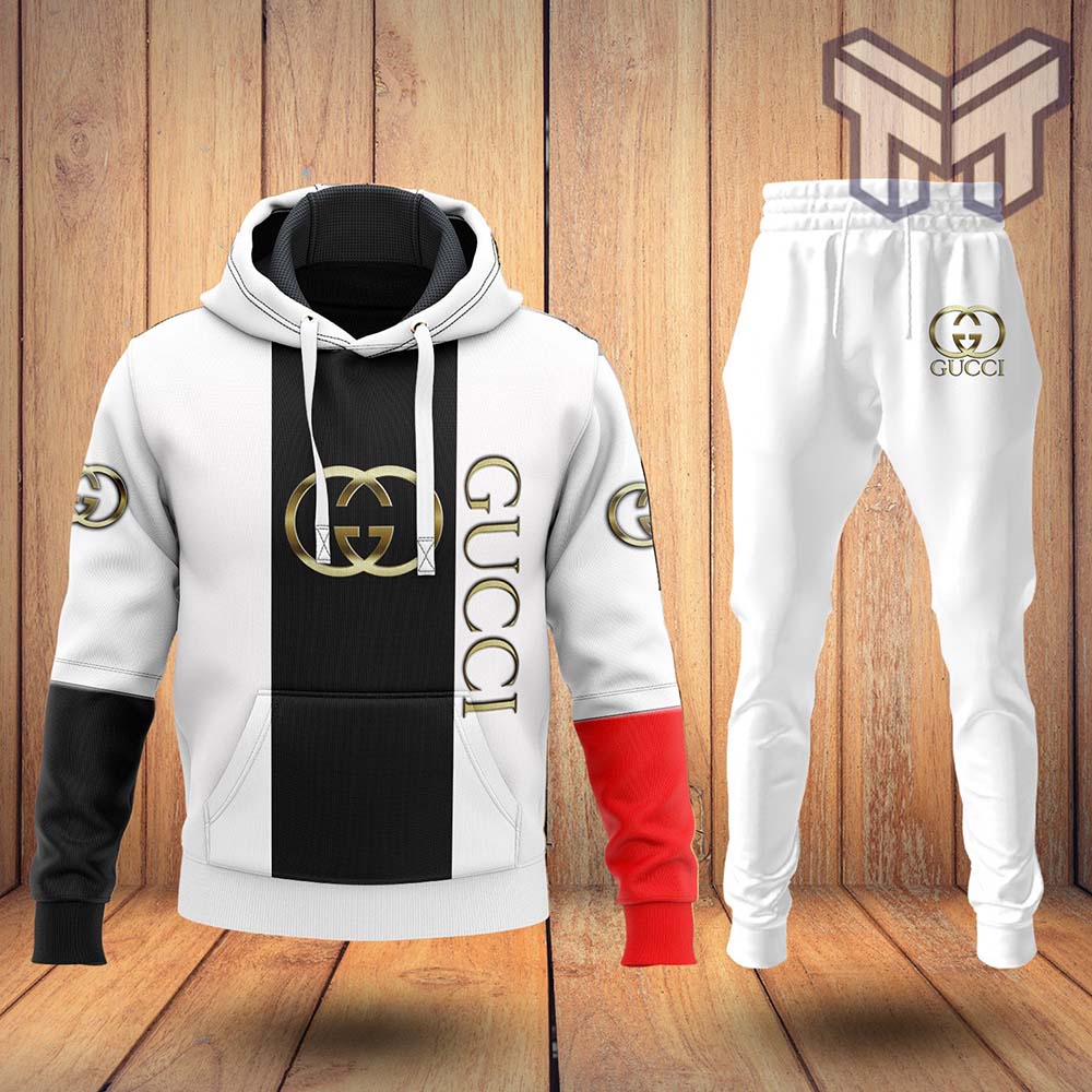 Gucci white hoodie pants hot 2023 luxury brand clothing clothes for men - Muranotex Store