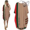 Gucci brown stripe batwing pocket dress luxury brand clothing clothes outfit for women hot 2023 Type01