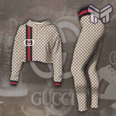 Gucci croptop hoodie leggings for women luxury brand clothing clothes outfit hot 2023