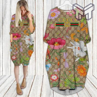 Gucci flower batwing pocket dress luxury brand clothing clothes outfit for women hot 2023 Type02