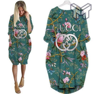 Gucci flower batwing pocket dress luxury brand clothing clothes outfit for women hot 2023 Type03