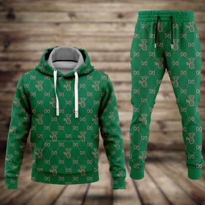 Gucci green hoodie sweatpants pants hot 2023 luxury brand clothing clothes outfit for men