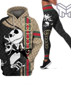 Gucci jack skellington hoodie leggings luxury brand clothing clothes outfit for women hot 2023