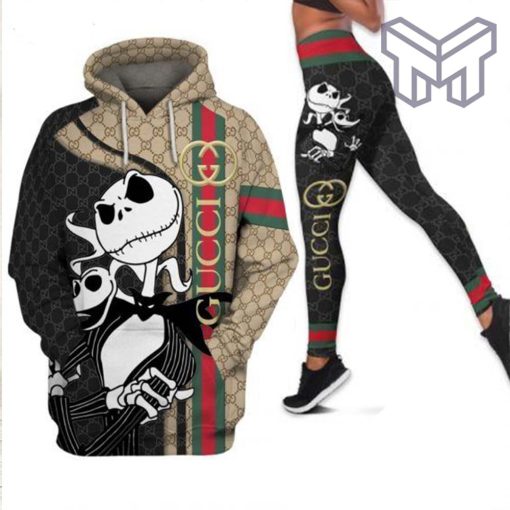 Gucci jack skellington hoodie leggings luxury brand clothing clothes outfit for women hot 2023