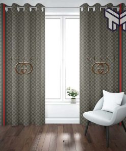 Gucci khaki luxury fashion premium window curtain trending 2023 for home decor