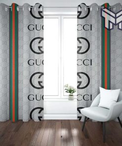 Gucci logo luxury fashion window curtain trending 2023 for home decor
